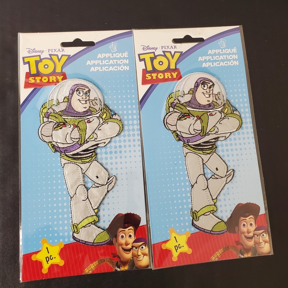 Disney Pixar Toy Story Buzz Light Year X 2 Standing Applique Patch Sew On 2010